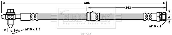 BORG & BECK Тормозной шланг BBH7912